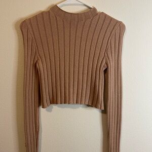 Forever 21 Tan Ribbed Sweater